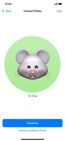 Follow the instructions on the screen to customise the selected picture and press Continue.