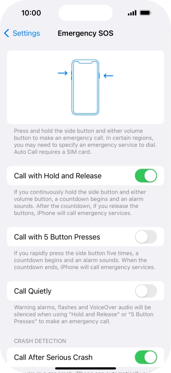 Press the indicator next to Press the indicator next to
