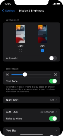 Press the indicator next to 