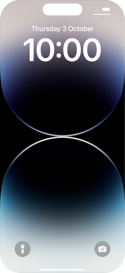 Slide your finger upwards starting from the bottom of the screen.