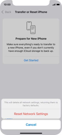 Press Reset Network Settings.