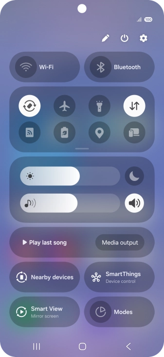 Press the settings icon.