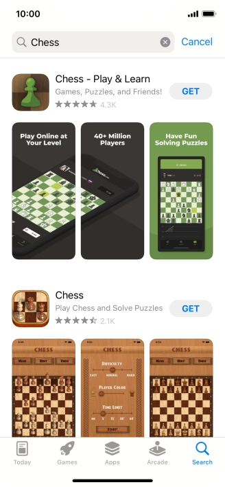 Press the required app.