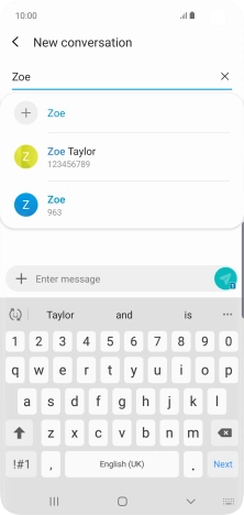 Press the required contact.
