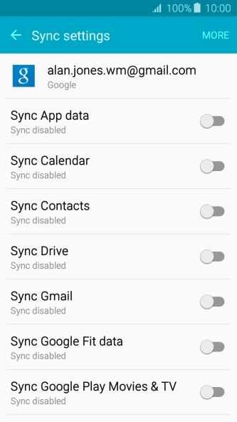 Press the indicator next to 