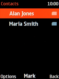 Press the Left selection key.