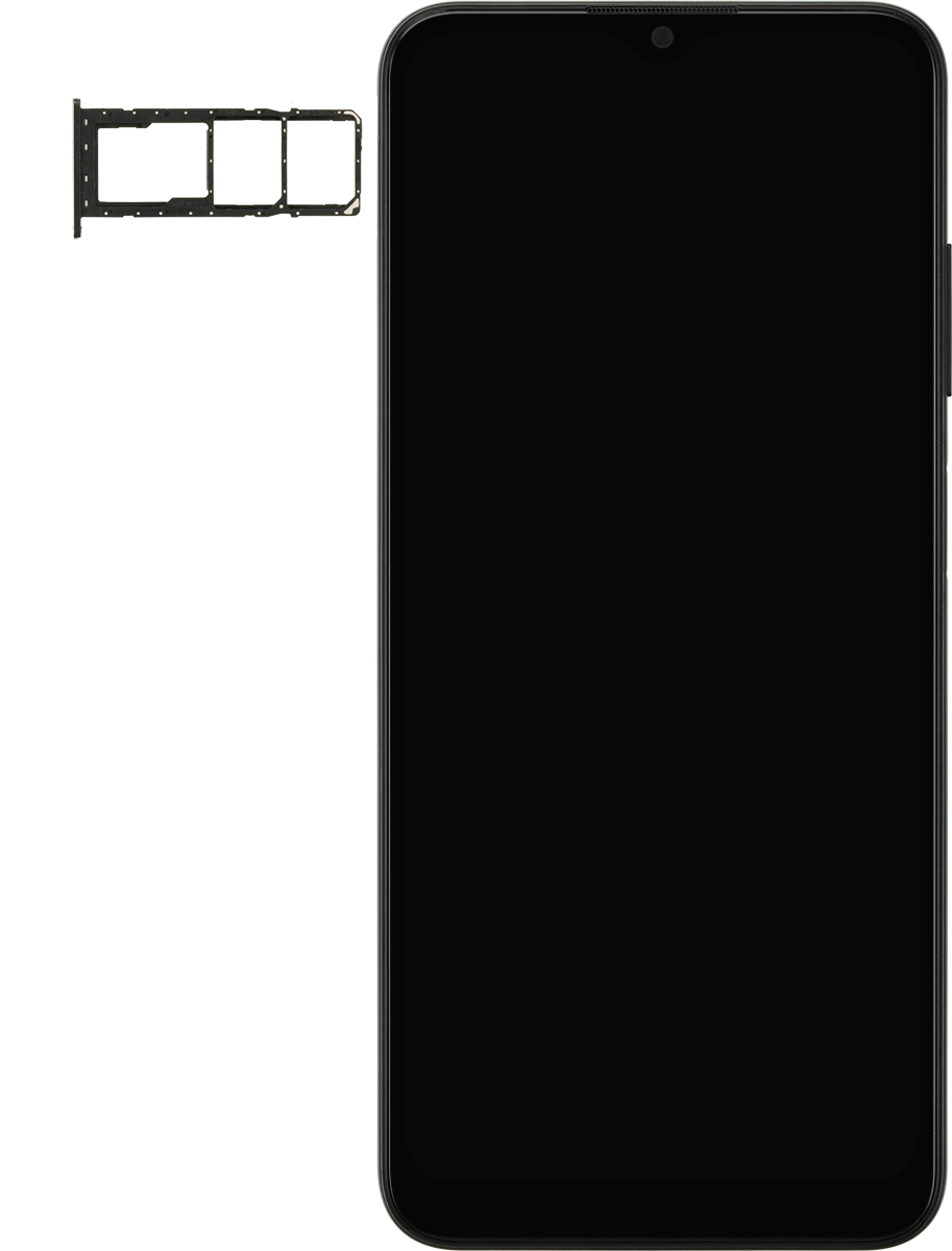 Turn your SIM so the angled corner of the SIM matches the angled corner of the first SIM holder and place your SIM in the SIM holder.