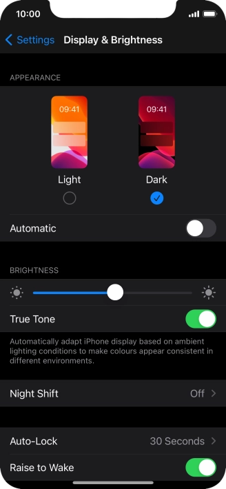 Press the indicator next to 