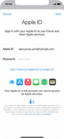 Press the field next to 