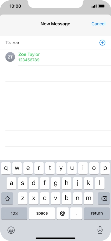 Press the required contact.