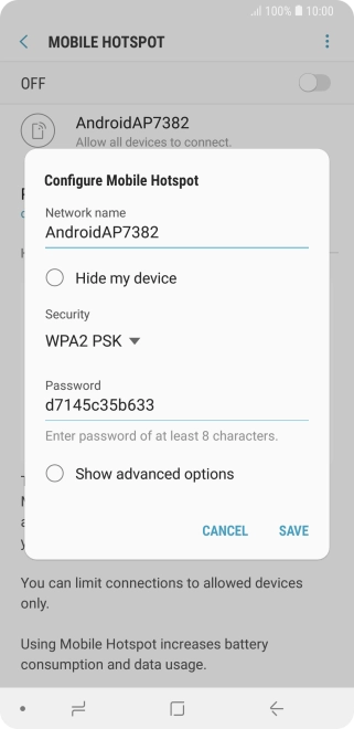 Press the field below 