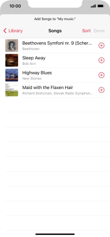 Go to the required category and press the required audio file.