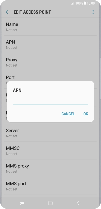 Key in mms.vodafone.net and press OK.