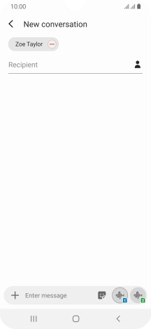 Press the text input field and write the text for your picture message.