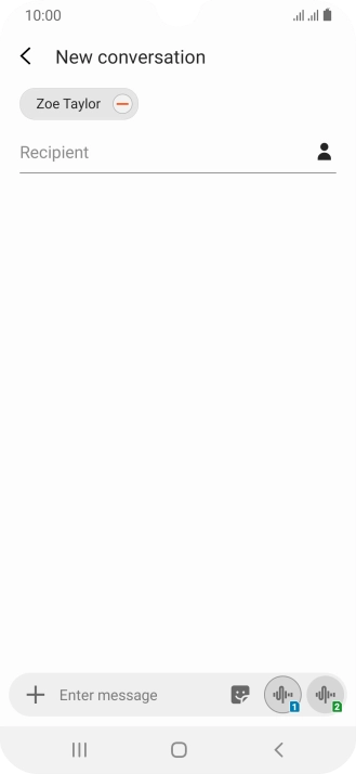 Press the text input field and write the text for your picture message.