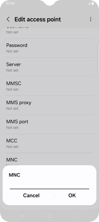 Key in 01 and press OK.