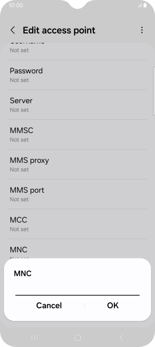 Key in 01 and press OK.