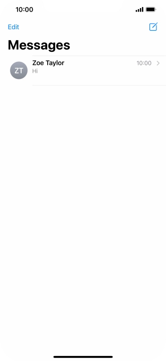 Press the new message icon. Press the new message icon.