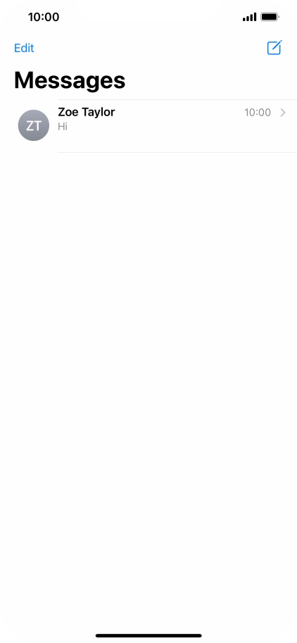 Press the new message icon. Press the new message icon.