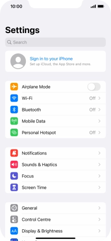 Press Sign in to your iPhone.