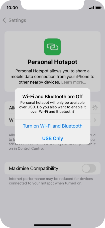If Wi-Fi is turned off, press Turn on Wi-Fi and Bluetooth.