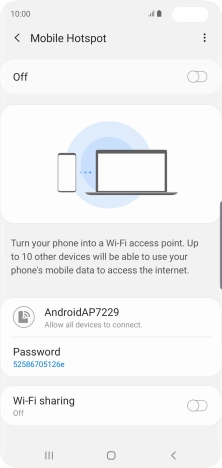 Press the menu icon.