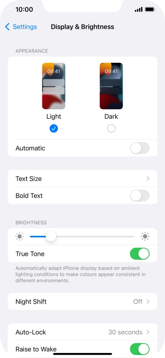 Press Dark. Press Dark.