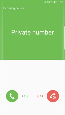 Press and drag the accept call icon right.