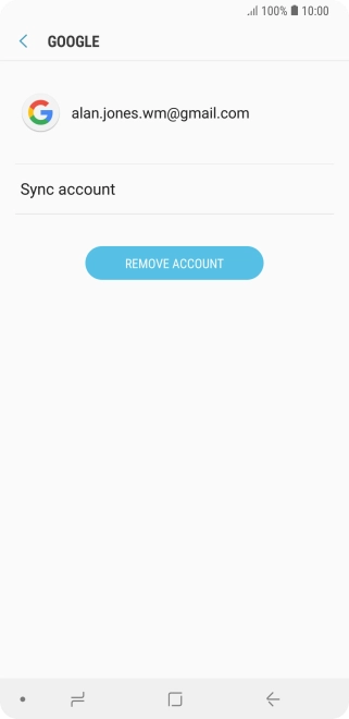 Press Sync account.