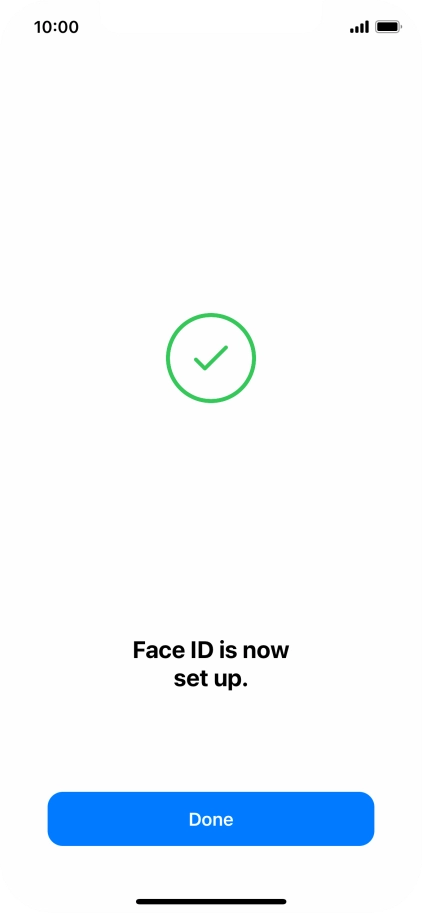 Press Done. If you haven't previously selected a phone lock code, key in a code of your own choice twice.