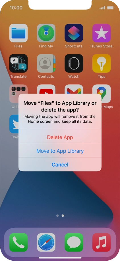 Press Delete App.