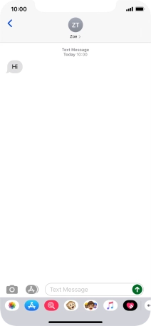 Slide your finger upwards starting from the bottom of the screen to return to the home screen.