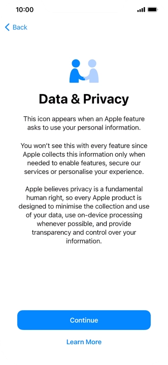 Press Continue. Press Continue.