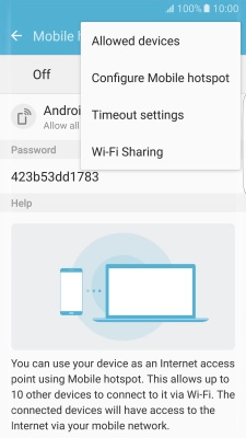 Press Configure Mobile hotspot.
