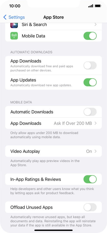 Press the indicators next to the required content types to turn the function on or off. Press the indicators next to the required content types to turn the function on or off.