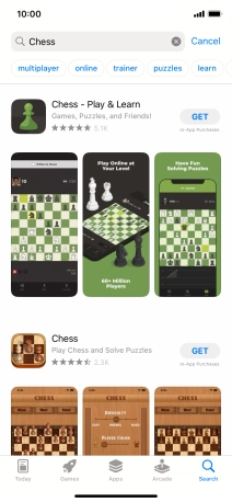 Press the required app.