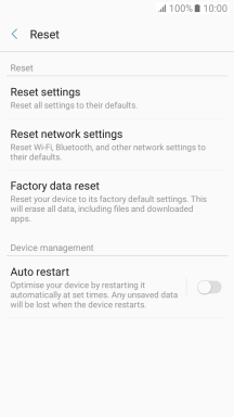 Press Factory data reset.