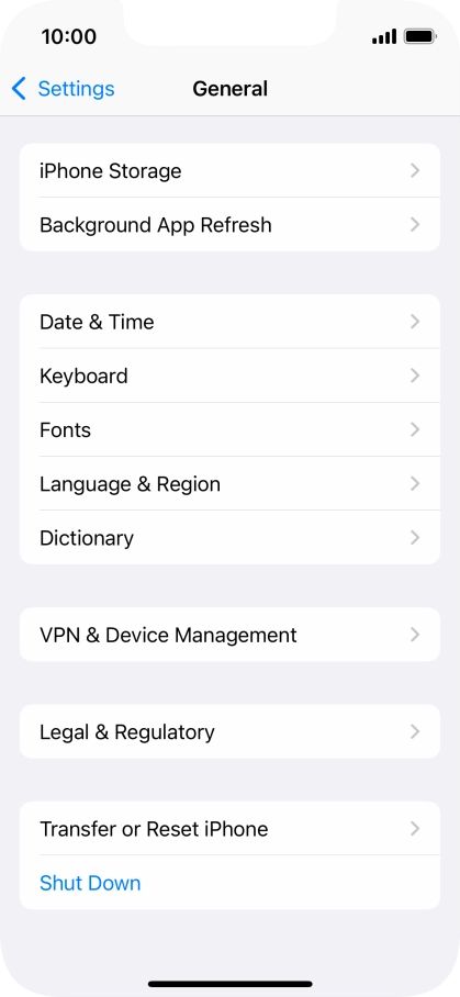 Press Transfer or Reset iPhone.