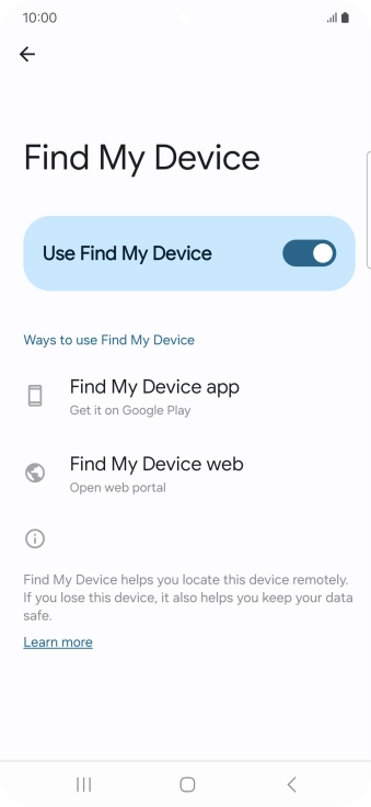 Press the Home key to return to the home screen.