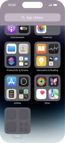 Press and hold the required app.