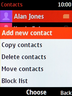 Select Add new contact.