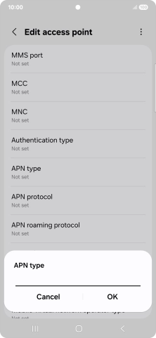 Key in mms and press OK.