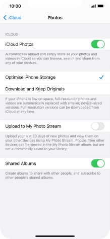 Press the indicator next to 