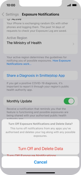 Press Turn Off and Delete Data.