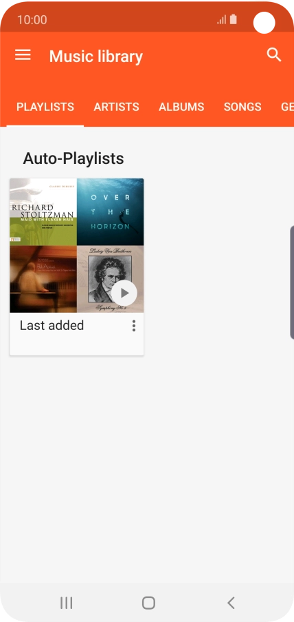 Press the required category and go to the required audio file.