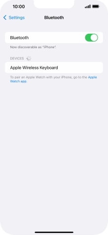 Press the required Bluetooth device and follow the instructions on the screen to pair the device with your phone.