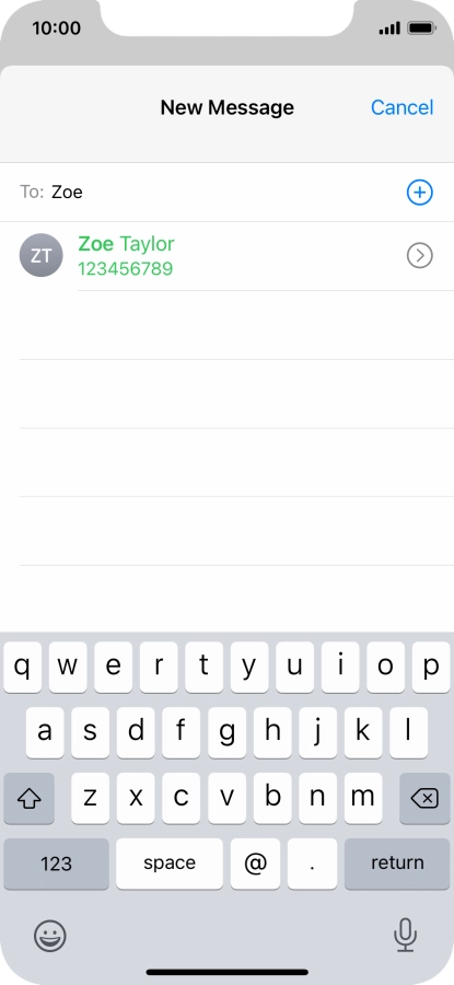 Press the required contact.