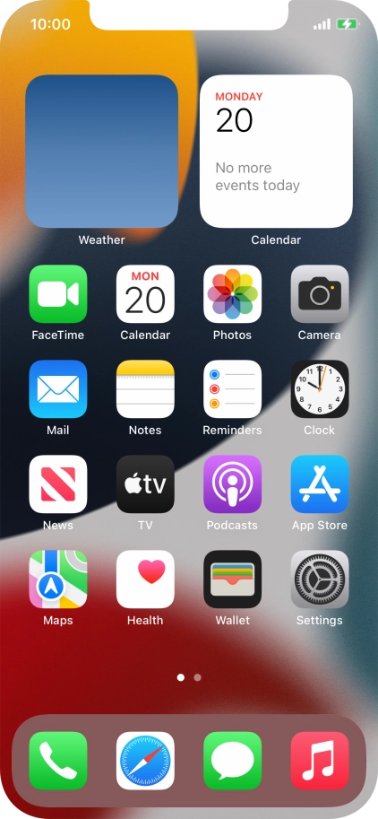 When the battery charging icon is displayed, the battery is charging.
