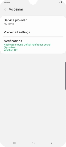 Press Voicemail settings.