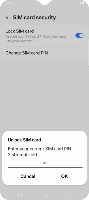 Key in your PIN and press OK.